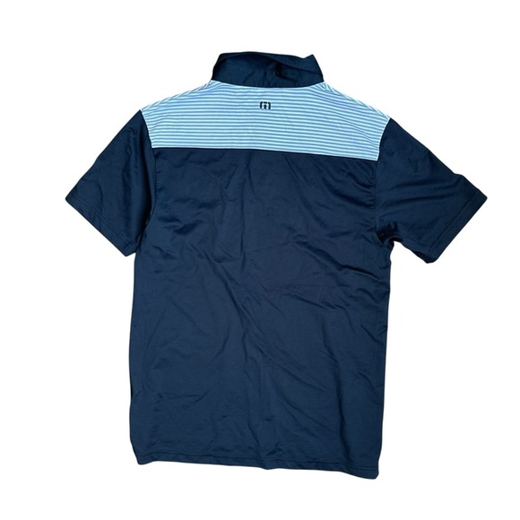 Men’s Travis Mathew Black Gray Dri-Fit Golf Polo Shirt Size Medium - Picture 2 of 5
